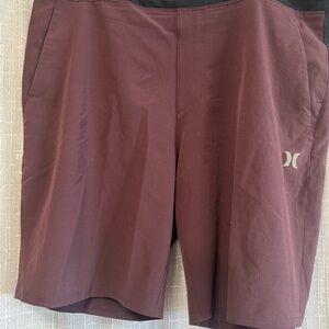 Hurley Men's Maroon Athletic Shorts
